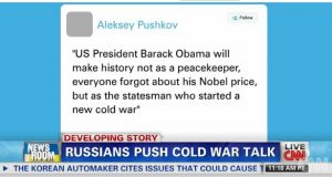 Russian lawmaker blames Obama for new Cold War