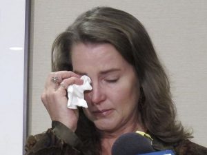 First Girlfriend Cylvia Hayes cries for the cameras, October 10, 2014