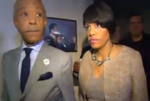 Al Sharpton and Baltimore Mayor Stephanie Rawlings-Blake, following this morning's press conference. (Photo via ScreenGrab)