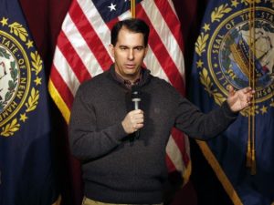 Scott Walker and his sweater from Kohl's (photo: AP)