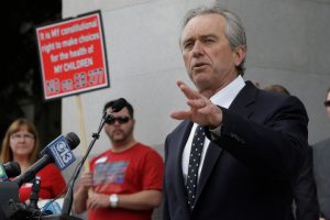  Robert F. Kennedy, Jr. speaks during a rally at the Capitol in Sacramento, Calif., Wednesday, April 8, 2015. (AP Photo/Rich Pedroncelli)