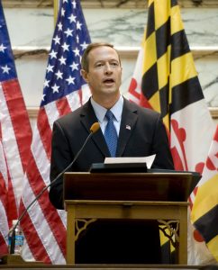 Former Maryland Governor Martin O'Malley (D), giving the State of the State address in 2010