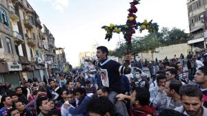 Coptic Christians protesting the arrest of five children for blasphemy Photo credit: GospelHerald.com