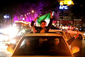 Iranians rejoiced in the streets after agreement was reached.