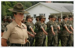 Female DI with recruits