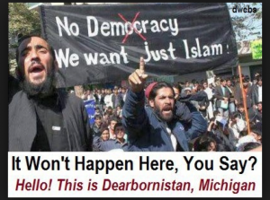 Muslims In Dearborn MI protesting