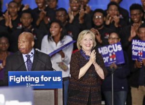 Oct. 30, 2015 - Atlanta - Congressman John Lewis introduces Hillary Clinton. Democratic presidential candidate Hillary Clinton launched "African Americans for Hillary" at a grassroots organizing event at Clark Atlanta University. BOB ANDRES / BANDRES@AJC.COM