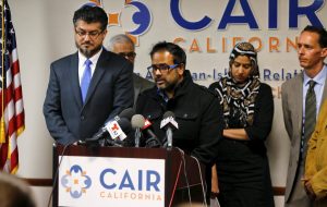 Farhan Khan, brother-in-law of San Bernardino shooter Syed Farook, with CAIR.