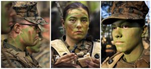 First enlisted female Marines to graduate infantry school, 2013.