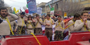 Iranians portray U.S. Sailors in Parade