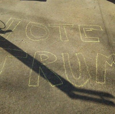 Trump 2016 Chalk Signs Terrify Special Snowflakes at Emory University