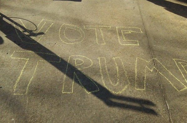 Trump 2016 Chalk Signs Terrify Special Snowflakes at Emory University