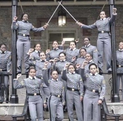 West Point Cadets' Raised Fists