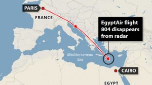 EgyptAir Flight 804 disappeared into the Mediterranean Sea