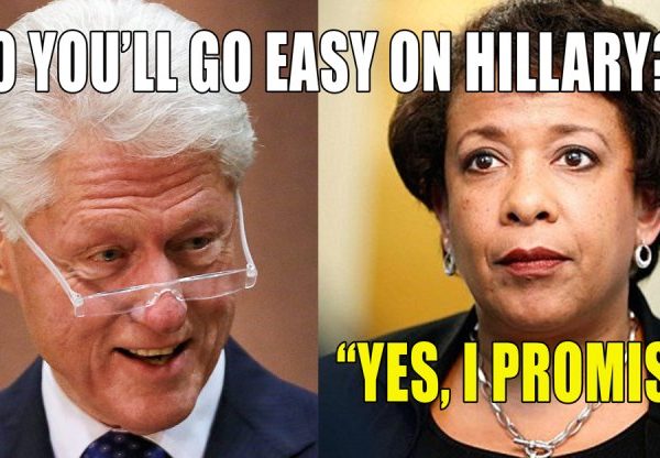 Clinton and Loretta Lynch Confab on Tarmac