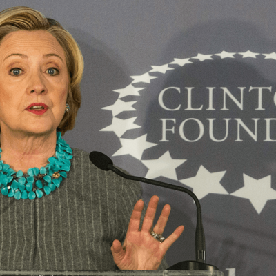 In 2014, the Clinton Foundation spent less than 5.7% of budget on charitable grants [video]