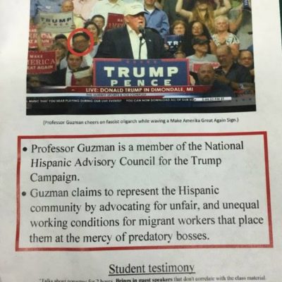 Michigan State Snowflakes Shame Hispanic Prof. Joseph Guzman for Supporting Trump