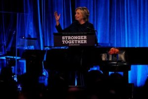 U.S. Democratic presidential candidate Hillary Clinton speaks at a LBGT for Hillary Gala at Cipriani in New York, New York, United States September 9, 2016.  REUTERS/Brian Snyder