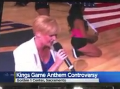 Top THIS: National Anthem SINGER takes a knee [video]