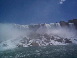 American Falls at Niagara Falls from the Maid of the Mist boat