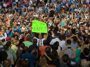 Sign at a Clinton rally in Florida, November 1, 2016