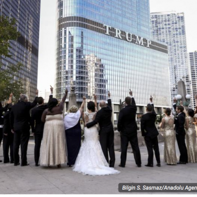 It's A Thing Now: Newlyweds Flip Off Trump Tower in Wedding Photos. [VIDEO]