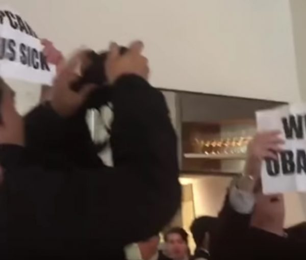 Gross: “Sick” Protesters Stage Cough-In at Trump Restaurant in Manhattan [VIDEO]