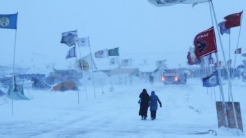 Dakota Pipeline Protestors leave.  10 arrested