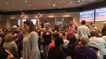 Democrat Activists Protest Prayer at Town Hall Meeting [VIDEO]