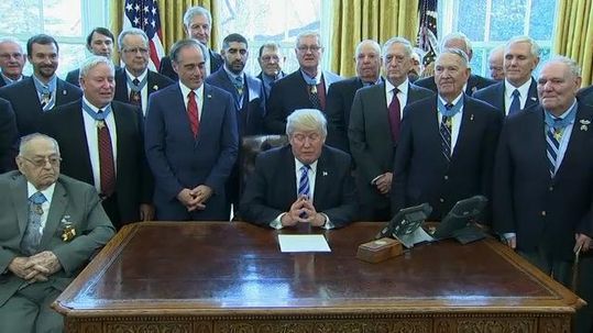 President Trump Honors Medal of Honor Recipients at the White House. [VIDEO]