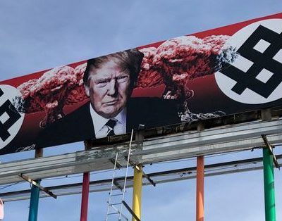 Artist Creates Nuclear Trump Billboard then Gripes About Backlash [VIDEO]