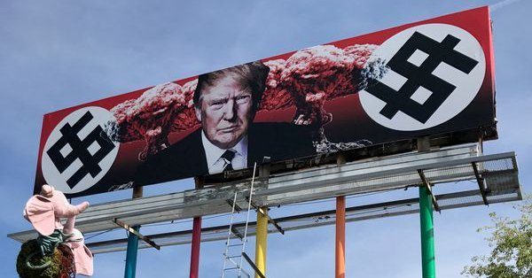 Artist Creates Nuclear Trump Billboard then Gripes About Backlash [VIDEO]