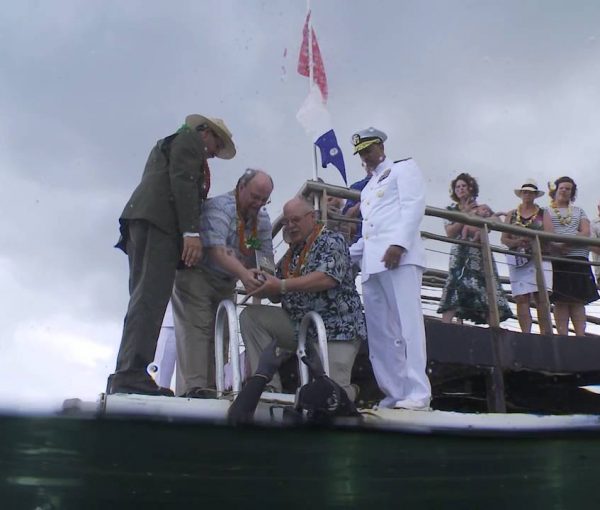 USS Arizona Survivor Interred Aboard Ship [VIDEO]