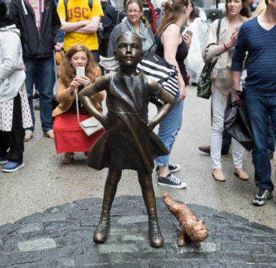 Feminists are Pissy About Pug Peeing on Fearless Girl Sculpture [VIDEO]