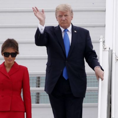 Donald and Melania Trump in Paris for Bastille Day