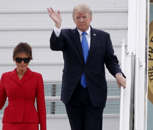 Donald and Melania Trump in Paris for Bastille Day