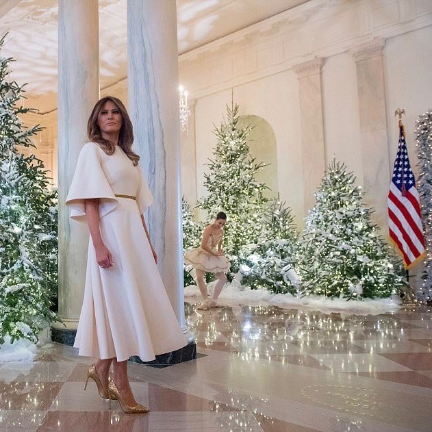 Melania Trump Unveils A Timelessly Classic White House Christmas [VIDEO]