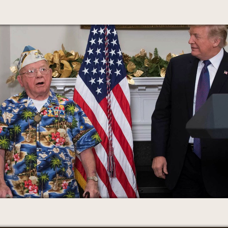 Veteran Sings “Remember Pearl Harbor” for President Trump