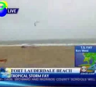 Kite Surfer: 0.  Tropical Storm Fay: 1.