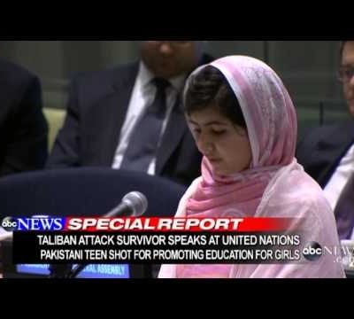 Malala Yousafzai, teen girl shot by Taliban, speaks at the UN and Weekend Links!