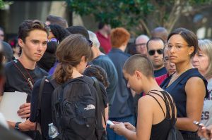 School shooting protest with David Hogg