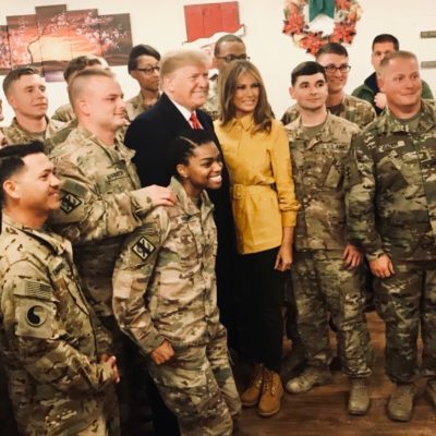 President And Melania Trump Surprise Troops In Iraq For Christmas