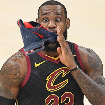 LeBron Sticks His Nike in His Mouth