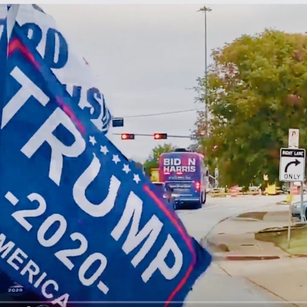 Biden Bus Runs Away From Trump Supporters