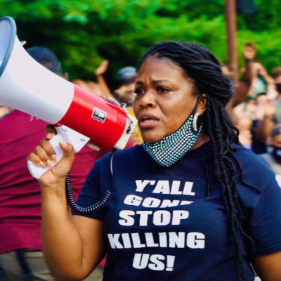 Cori Bush Claims White Supremacists Shot At Ferguson Marchers