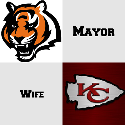 Cincinnati Bengals’ Mayor versus Kansas City Chiefs’ Wife