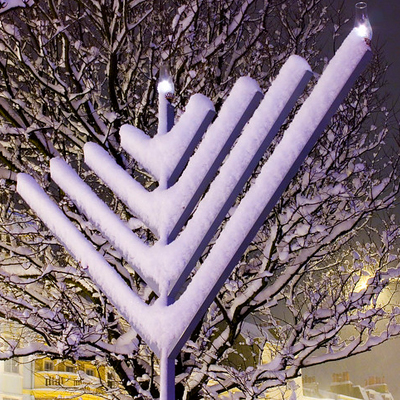 Harvard President Claudine Gay Lights Menorah With a Tiki Torch