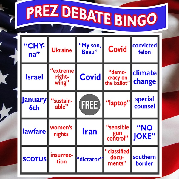 Debate Bingo! Trump Vs Biden Rematch Victory Girls Blog