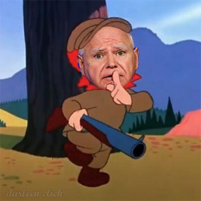 Tim Walz Elmer Fudd's His Pheasant Hunt