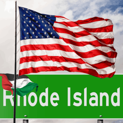 Providence raises the palestinian flag
